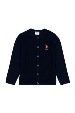U. S. Polo Assn / Темно-синий трикотажный кардиган для девочки - U.s. polo assn фото 4