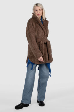 02-3195 Пальто женское утепленное (пояс) - El podio фото 3