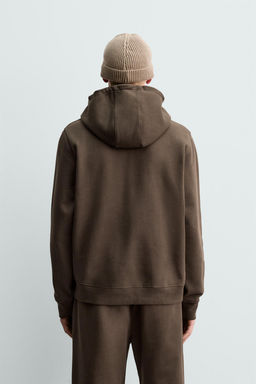 HEAVYWEIGHT HOODED ZIP-UP SWEATSHIRT ORIGINS - Zara фото 3
