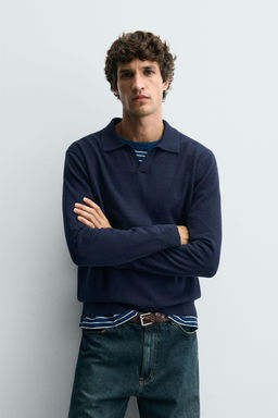 TEXTURED KNIT POLO SHIRT - Zara фото 2