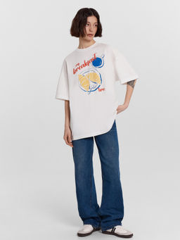 Футболка женская белая с принтом my breakfast time - Mark formelle фото 3