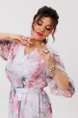 Платье ANELLI 1605 розовый сапфир  фото 5