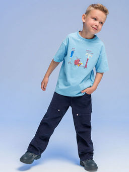 PELICAN, брюки для мальчиков, Темно-синий  фото 2