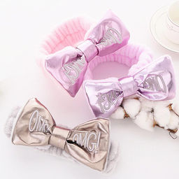 Плюшевая повязка для волос OMG ,цвет фуксия . - Family фото 2