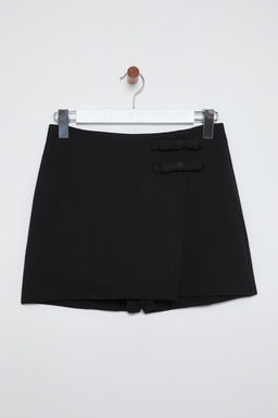 Siyah Mini Fiyonk Detayl? Dokuma Sort Etek TWOSS25SR00011 - Trendyolmilla фото 7