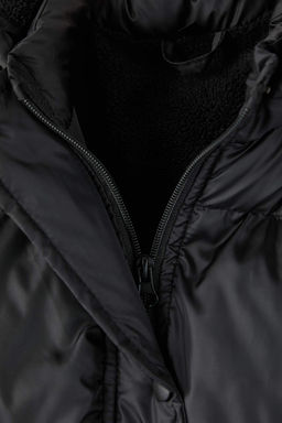 Siyah K?z Cocuk Duz Dik Yaka Regular Mont TKDAW26MO00017 - Trendyolmilla фото 3