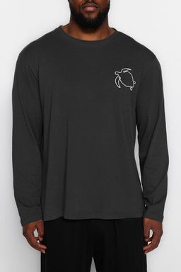 TRENDYOL MAN Yesil %100 Pamuk Regular Fit Nak?sl? Orme Buyuk Beden Pijama Tak?m? TMNAW24AI00004 - Trendyolmilla фото 14