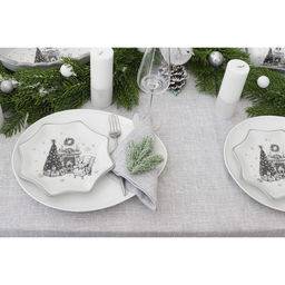 Блюдо сервировочное Доляна «Хюгге», d=20 см, доломит, белое