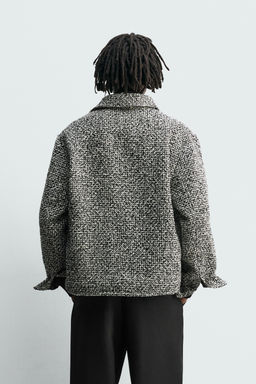 TEXTURED OVERSHIRT WITH POCKETS - Zara фото 3