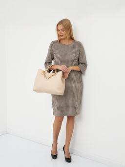 платье в клетку с декоративным элементом - Glenfield фото 8