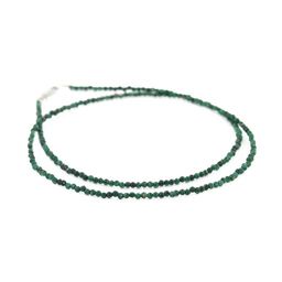 Малахит (Заир) 2мм, гранёные бусины, бусы "Искра" длиной 47см