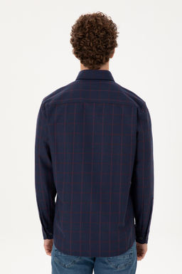 Мужская темно-синяя рубашка с длинным рукавом Неожиданная скидка в корзине - U.s. polo assn фото 5