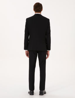 Siyah Slim Fit Tak_m Elbise