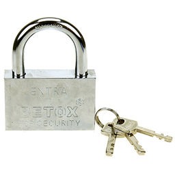 Замок навесной, стальной 70мм "EXTRA" "Betox", 70х90х18мм, 3 ключа, в блистере (Китай)