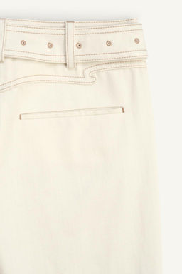 LIMITED EDITION TOPSTITCHED FLARE TROUSERS - Zara фото 10