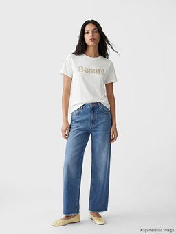 Barrel Fit Kad?n Jean Pantolon