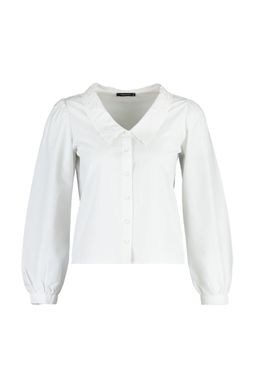 TRENDYOLMILLA Beyaz Yakas? Islemeli Nak?s Detayl? Regular Normal Kal?p Pamuklu Dokuma Gomlek TWOAW21GO0005  фото 11