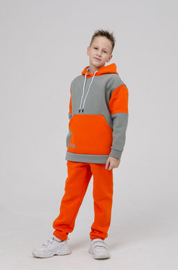 886Д Костюм детский "Серый/оранжевый"