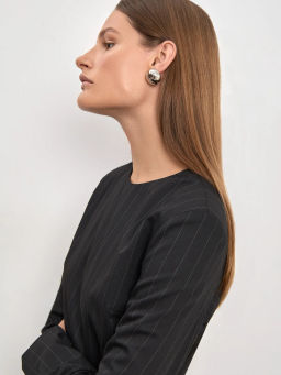 Блузка укороченная в полоску, B3080/plumet