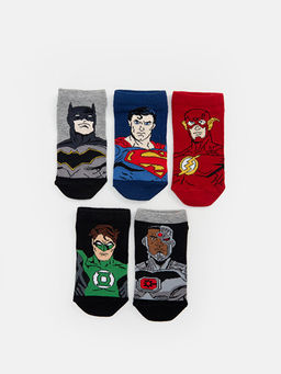 Batman Desenli Erkek ?ocuk Patik ?orap 5li