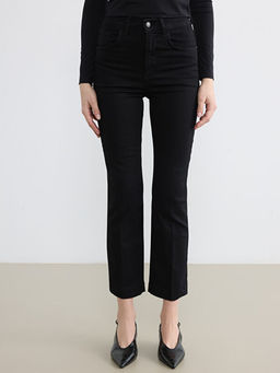 Crop Flare Kad?n Jean Pantolon