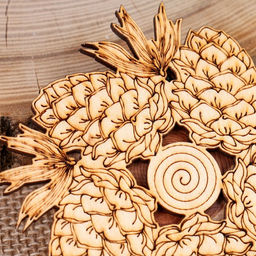 Цена за 2 шт. Подставка под горячее «Еловая шишка» d=11 см, можжевельник