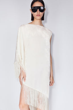 Vestido caft?n de un hombro con flecos - H&m фото 6