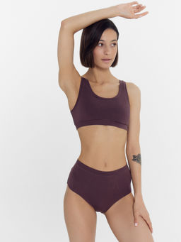 Цена за 2 штуки! Трусы женские макси в коричневом цвете ирландский кофе 412589