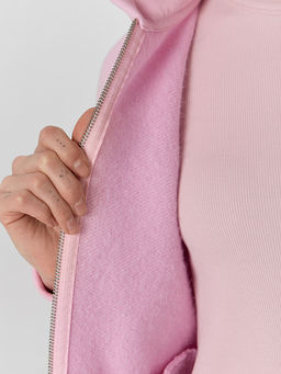 Толстовка женская розовая на молнии