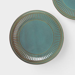 Тарелки Доляна Винтаж, d=27 см, набор 2 шт., керамика, синие фото 3