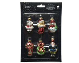 Decoris / Набор стеклянных елочных игрушек Новогодний 6 шт