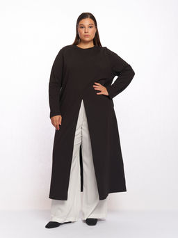 Платье с разрезом спереди PP57102BLK01