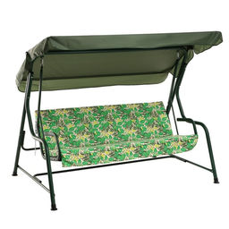 Качели садовые «Карибы», 210×142×155 см, металл, 3-местные, зелёные